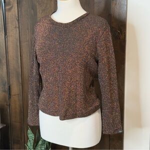 Authentic Rockies Size Large slightly cropped Longsleeve shimmery top vintage